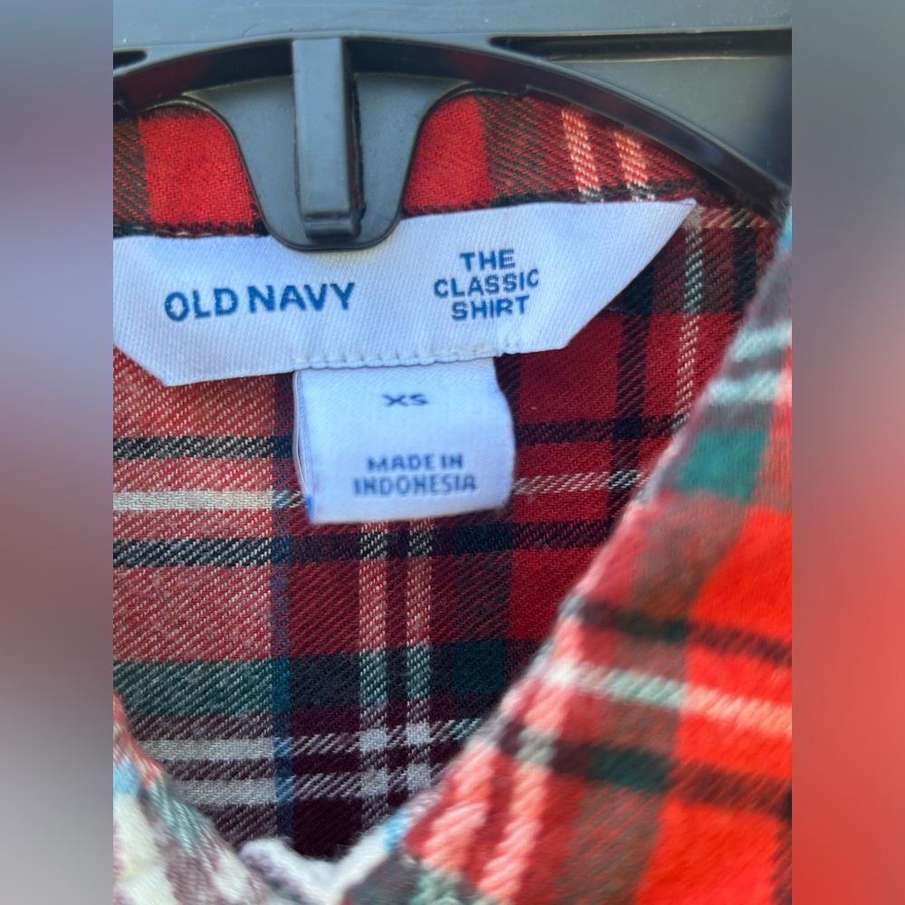 Old Navy Womenโs Flannel xs - Picture 2 of 3